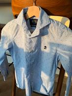 River Woods - lichtblauw gestreept hemd - 8 jaar, Enlèvement, Comme neuf, Garçon, Chemise ou Chemisier