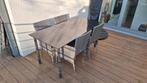 Table et chaises de terrasse à vendre, Enlèvement, Comme neuf, Rectangulaire, Autres matériaux