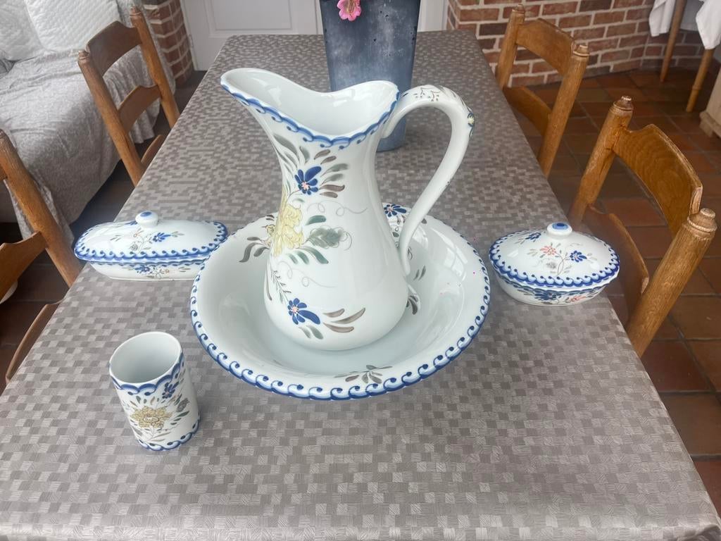 Handgemaakt Portugees oud was setje COMPLEET, Antiek en Kunst, Ophalen