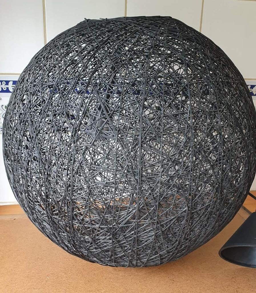 LUMINAIRE SUSPENSION QAZQA CORDA EN ROTIN NOIR, Enlèvement, Comme neuf