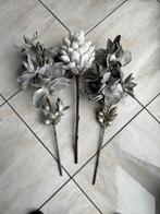 3 fleurs artificielles gris et blanc, Zo goed als nieuw