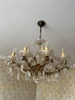 Lustre ancien et chandelier anciens, Huis en Inrichting, Gebruikt, Glas, 50 tot 75 cm