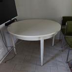 Ronde , uitschuifbare  tafel en 6 stoelen, Ophalen, Gebruikt, Rond