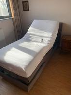 Elektrisch 1 persoons bed, zonder matras., Comme neuf, Beige, 90 cm, Une personne