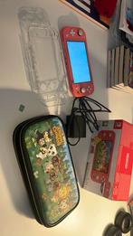 Nintendo Switch Lite Animal Crossing + alle accessoires, Comme neuf, Avec housse de protection ou sac, Rose ou Corail, Enlèvement ou Envoi