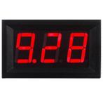 Spanningsmeter Voltmeter Inbouw/Opdek 4,5 V - 30 V LED Rood, Nieuw, Ophalen of Verzenden