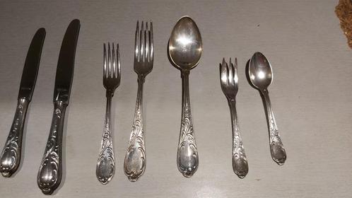 Couverts en argent Silver 100 - (36 pièces), Maison & Meubles, Cuisine | Couverts, Utilisé, Ensemble de couverts, Argent, Enlèvement