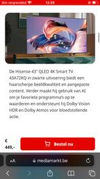 4K Qled Hisense smart tv 43inch (109cm), Autres marques, Enlèvement ou Envoi, 4k (UHD), QLED