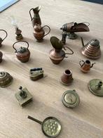 Verzameling miniatuur koperen decoratieve voorwerpen., Antiek en Kunst, Antiek | Brons en Koper, Ophalen of Verzenden, Koper