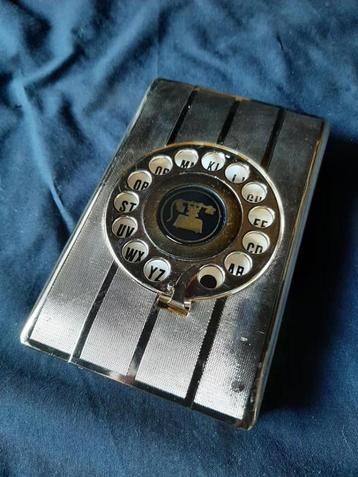Vintage telefoonklapper met draaischijf!
