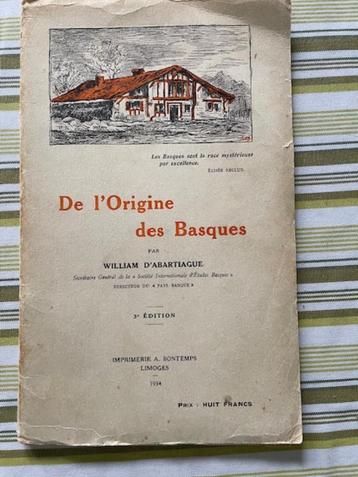De l'Origine des Basques beschikbaar voor biedingen