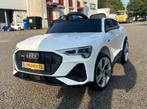 Audi E-tron 12v wit - Afstandsbediening - 4x4 - Leder - Rubb, Enlèvement ou Envoi, Neuf