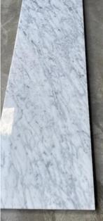 2 Witte marmeren tabletten, Doe-het-zelf en Bouw, Ophalen, Gebruikt, 100 tot 150 cm, Hardsteen