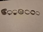 Bague en argent lot de 7, Bijoux, Sacs & Beauté, Bagues, Enlèvement ou Envoi, Autres couleurs, Utilisé, Femme