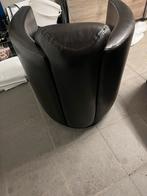 Kuipzetel leder, Huis en Inrichting, Fauteuils, Ophalen, Gebruikt