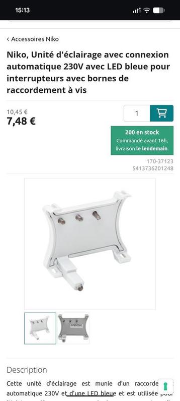 4x Niko blauwe LED-lichtschakelaar  beschikbaar voor biedingen