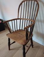 Antieke Windsor stoel in massief hout, Ophalen