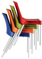 SET VAN 6 STOELEN — 20€/STUK, Huis en Inrichting, Stoelen, Ophalen, Overige kleuren, Nieuw, Coque Plastique - Pied Chrome