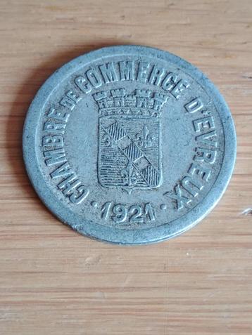 EVREUX 25 Centimes 1921 - Frans Noodgeld beschikbaar voor biedingen