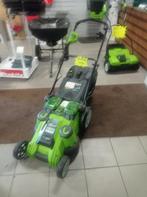greenworks, Tuin en Terras, Ophalen, Cirkelmaaier, Opvangzak, Accu-grasmaaier