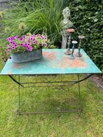 Oude bistro tafel, Tuin en Terras, Tuintafels, Ophalen, Gebruikt, Rechthoekig, Metaal
