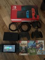 Nintendo switch + games en pro controller, Ophalen, Met 2 controllers, Switch Original, Gebruikt