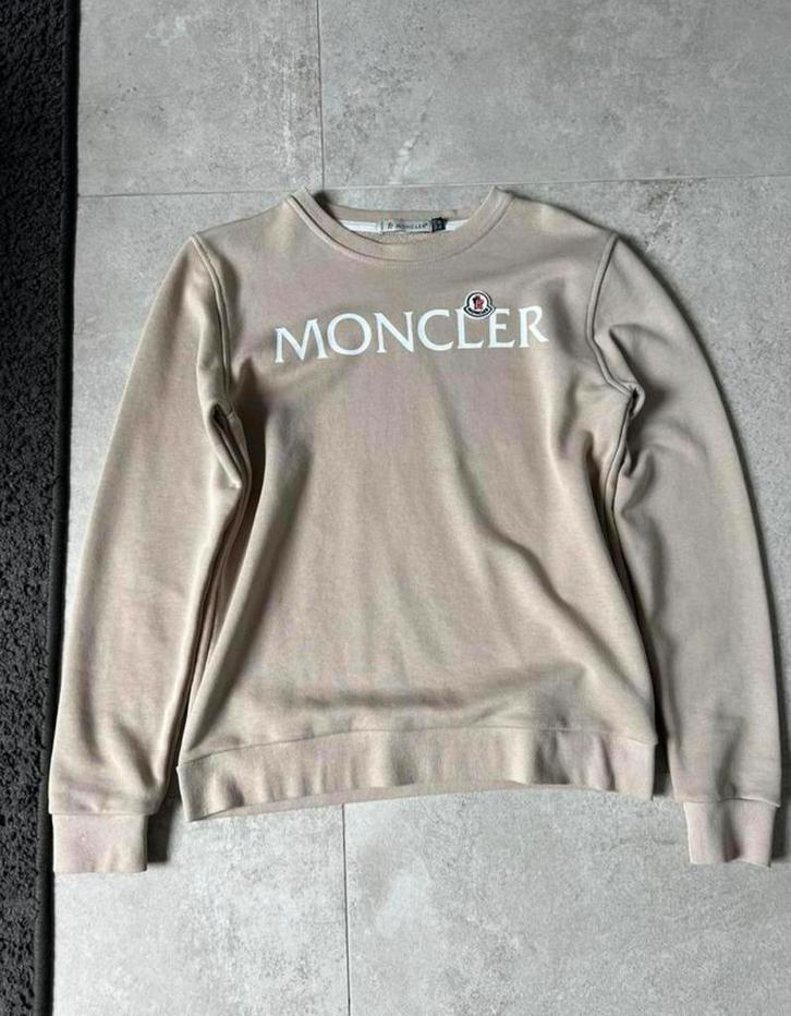 Moncler Sweater Beige | Maat S (13/14 jaar), Kleding | Heren, Truien en Vesten, Zo goed als nieuw, Maat 46 (S) of kleiner, Beige
