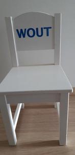 Houten kinderstoel met naam Wout, Kinderen en Baby's, Kinderstoelen, Ophalen, Gebruikt, Overige typen