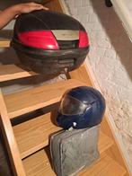 Helm met box met Motorhoes, Fietsen en Brommers, Brommerhelmen, Ophalen of Verzenden, Zo goed als nieuw