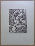 ARMAND SIMON / SURREALISME / ZW-W LITHO / 66x50cm / SIG, Ophalen of Verzenden