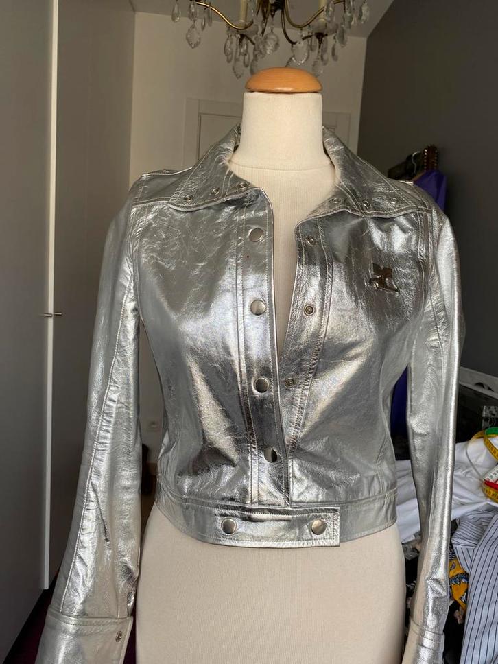 Vintage leren jack van Courreges, Kleding | Dames, Overige Dameskleding, Gedragen, Ophalen of Verzenden