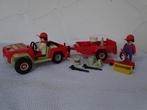Playmobil jeep met aanhangwagen (garage), Kinderen en Baby's, Ophalen of Verzenden, Gebruikt, Complete set