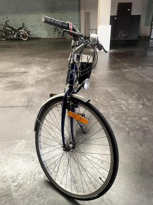 Herenfiets Shimano city bike blauw, Fietsen en Brommers, Fietsen | Heren | Herenfietsen, Gebruikt, Overige merken, Versnellingen