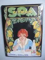 Panneau publicitaire "SPA Citron" - Vintage, Collections, Marques & Objets publicitaires, Enlèvement ou Envoi, Panneau publicitaire