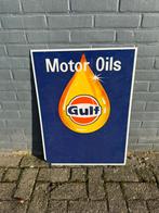 Plaque publicitaire Gulf Motor Oil, Collections, Marques & Objets publicitaires, Enlèvement ou Envoi, Utilisé, Table lumineuse ou lampe (néon)
