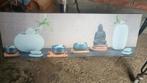 Canvas Buddha zen kaars, Huis en Inrichting, Woonaccessoires | Schilderijen, Tekeningen en Foto's, Ophalen, Gebruikt