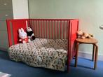 Rood babybed + matras, Ophalen, Gebruikt, Minder dan 140 cm, Matras