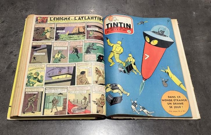 Le journal de Tintin recueil 32 de 1956 + 1BD Tintin 1966, Livres, BD, Utilisé, Série complète ou Série, Enlèvement ou Envoi