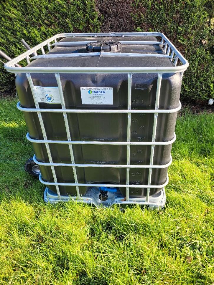 CUBI NOIR 1000L, Jardin & Terrasse, Barils de pluie, Comme neuf, Métal, 150 litres ou plus, Enlèvement ou Envoi