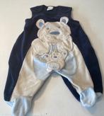 Donkerblauwe pyjama velours met beer"BabySana"-maat 50, Ophalen of Verzenden, Jongetje of Meisje, Zo goed als nieuw, Nacht- of Onderkleding