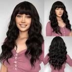 SALE Luxe pruik lang donkerbruin haar model Bibi, Envoi, Neuf
