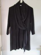 Zwarte tuniek met sjaalkraag, zo goed als nieuw, Ophalen of Verzenden, Zo goed als nieuw, Maat 46/48 (XL) of groter, Zwart