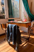 Vintage schoolbank, Kinderen en Baby's, Kinderkamer | Tafels en Stoelen, Ophalen, Gebruikt, Tafel(s) en Stoel(en)