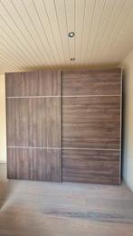 Kleerkast donkerbruin hout, Huis en Inrichting, Kasten | Kleerkasten, Ophalen, 200 cm of meer, Zo goed als nieuw, 200 cm of meer