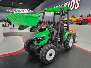 Kindertractor 24 volt - aanhanger - shovel - met RC beschikbaar voor biedingen
