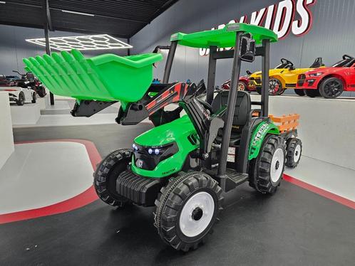 Kindertractor 24 volt - aanhanger - shovel - met RC, Kinderen en Baby's, Speelgoed |Speelgoedvoertuigen, Nieuw, Afstandsbediening