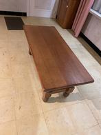 Salon tafel, Massief eiken salontafel, 100 à 150 cm, Enlèvement, Utilisé, 50 à 100 cm