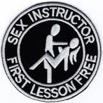 Sex Instructor stoffen opstrijk patch embleem #1, Verzamelen, Overige Verzamelen, Verzenden, Nieuw