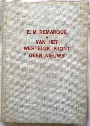 Boek, v/h Westelijk Front Geen Nieuws, E.M. Remarque, 1954. beschikbaar voor biedingen