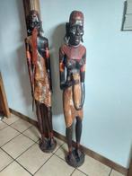 2 Afrikaanse houten beelden, Ophalen, Gebruikt
